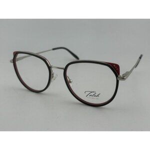 TALEH EYEWEAR - Black, Silver, Red, Bedazzled Eye Glasses YC-2194 52-19-142